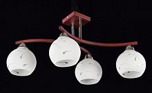 Люстра потолочная четырехрожковая Мелодия Света Е27 220В Красная картинка 